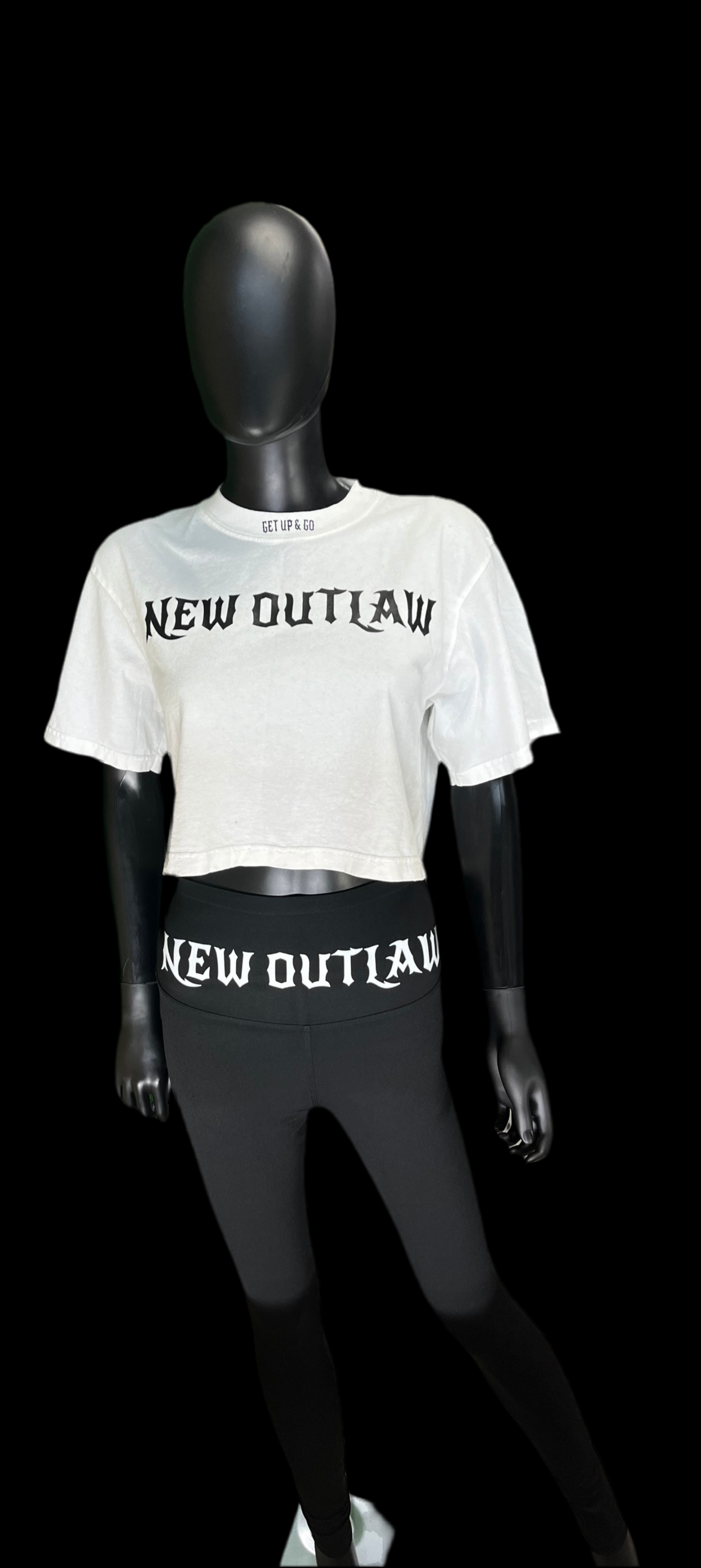 MAX HEAVYWEIGHT- WHITE - NEW OUTLAW DENIM - CROP TEE