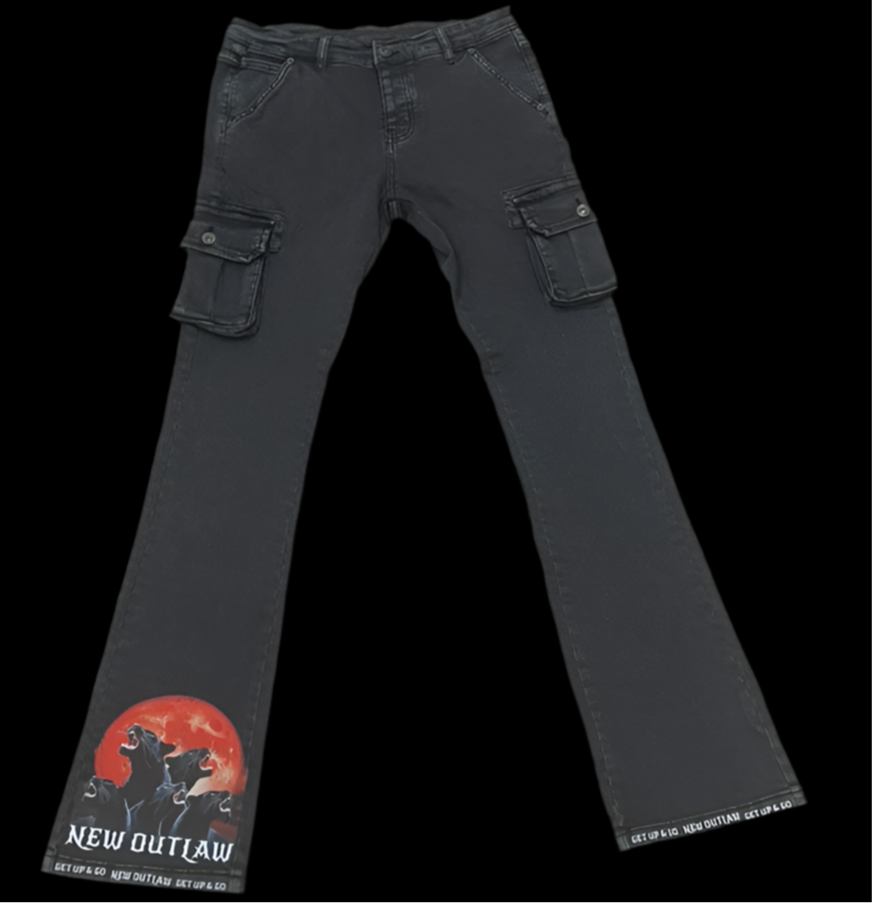 NEW OUTLAW DENIM CARGO JEANS