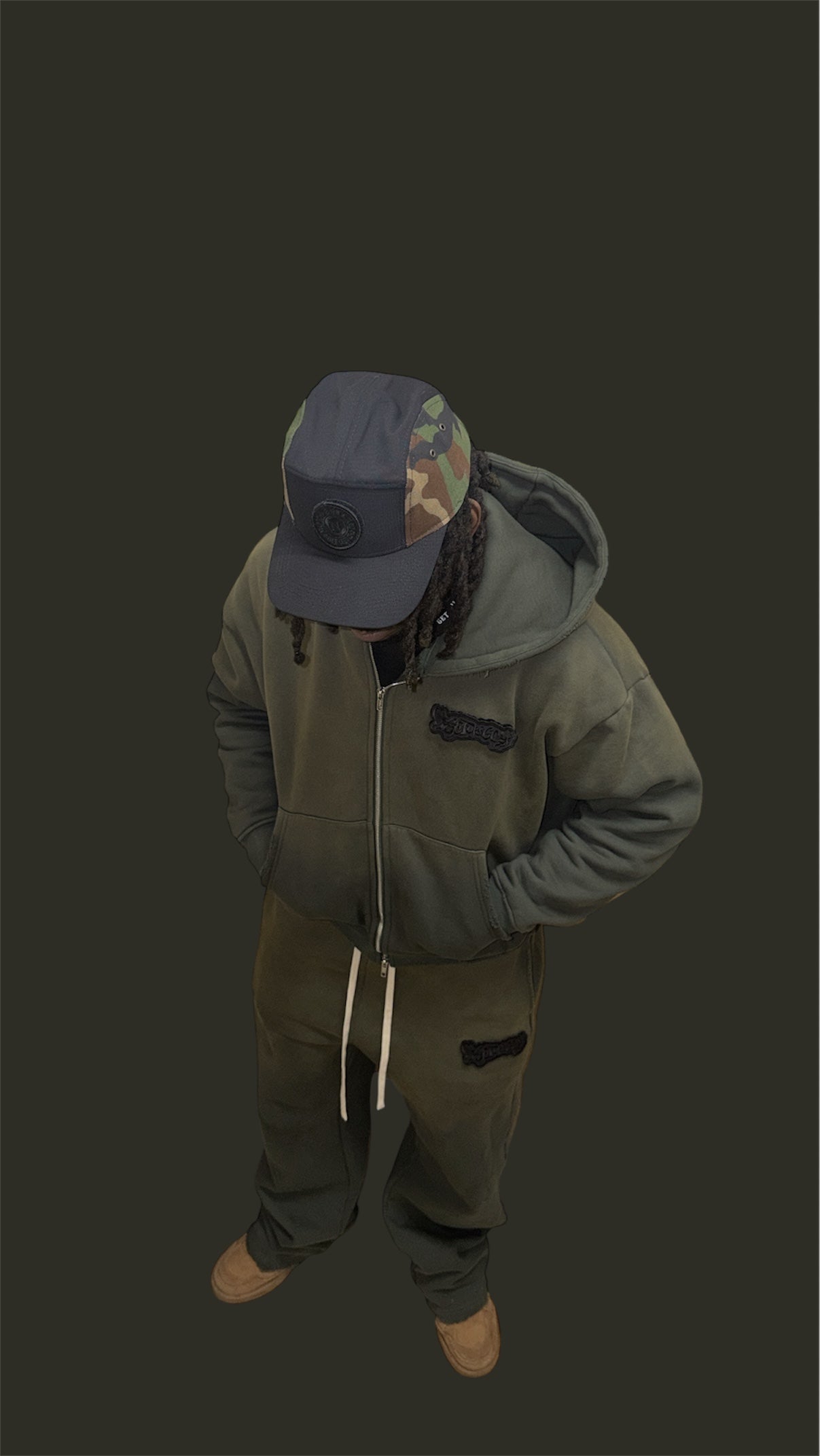 Forest green Velcro patch (changeable) get up & go set